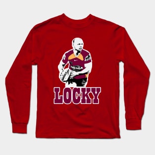 Brisbane Broncos & Queensland Legend Darren Lockyer - LOCKY! Long Sleeve T-Shirt